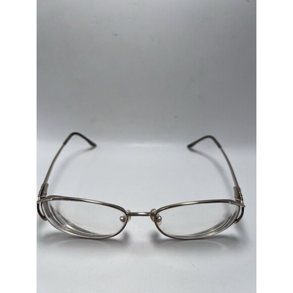 Marchon NYC Tres Jolie 118 Eyeglasses Frames Only Women Champagne Oval 47 - Picture 2 of 6